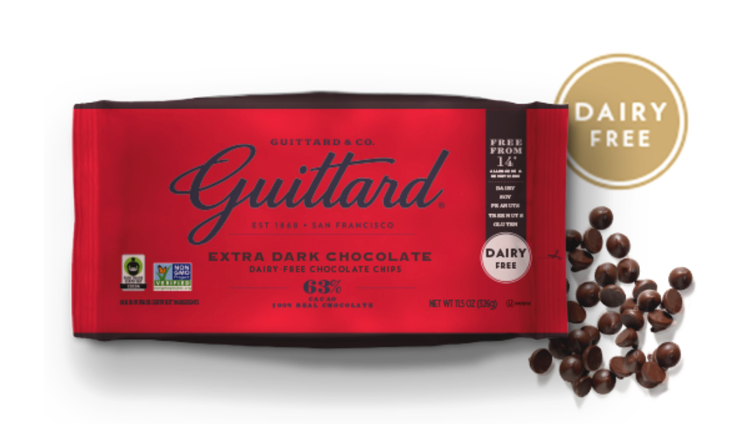 Guittard Extra Dark Chocolate Dairy-Free Chips 63% (11.5 oz bag)
