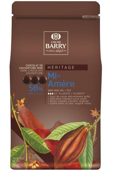 Cacao Barry 58% 'Mi Amere' Semisweet Chocolate - Chocolate Man