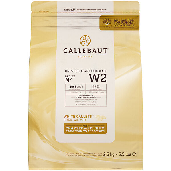 Callebaut 28% 'W2' White Chocolate Callets