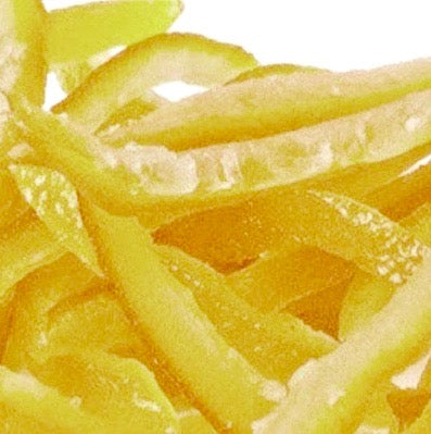 Lemon Peel, strips, glacéd, 1/2 lb