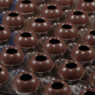 Pre-formed Hollow Round Chocolate Truffle Shells